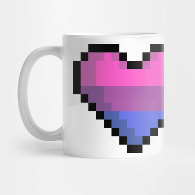 Pixel Bisexual Flag Heart by rafagars